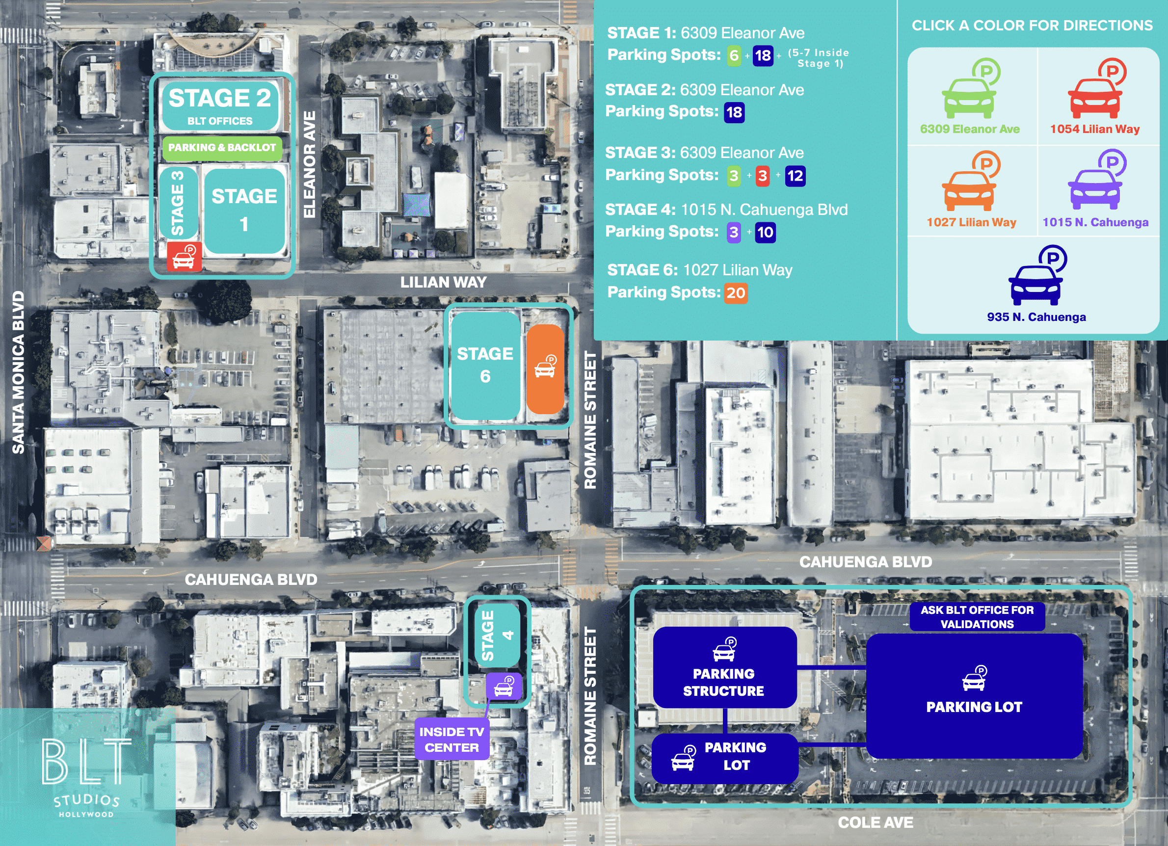 blt studios parking map